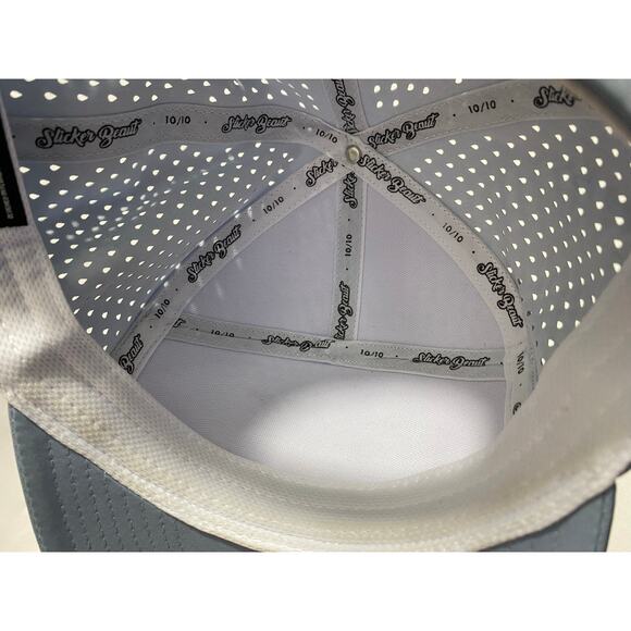 Slicker Beaut Shaka Light Blue Performance Cap Perforated Mesh Adjustable Hat - Picture 9 of 10